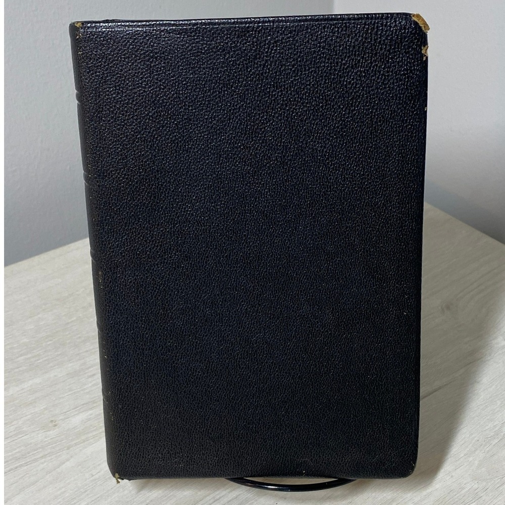 Vintage 1971 New English Bible Oxford University Press Black Gold Gilt Leather